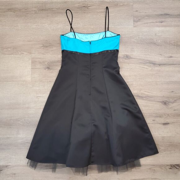 VTG Y2K ZumZum Niki Livas Babydoll Dress Tulle Goth Blue Black Party HoCo 9 / 10 - Picture 3 of 15